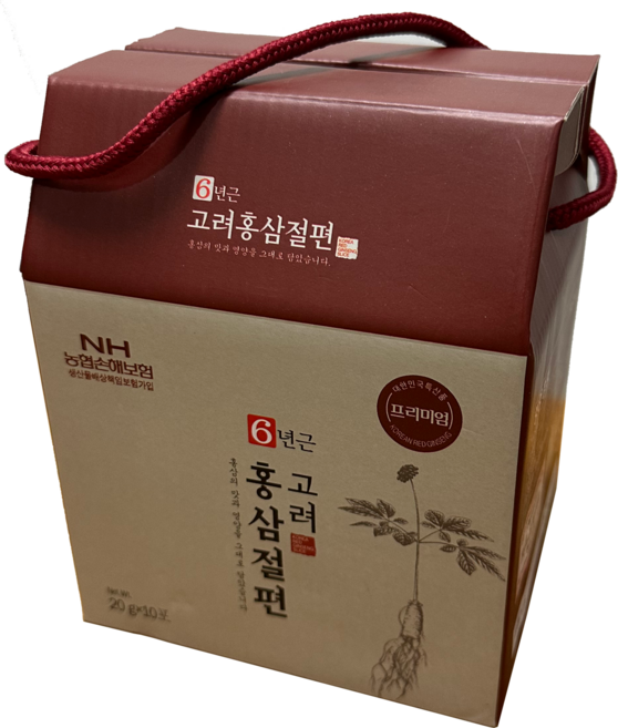 6년근 고려홍삼절편, 1박스, 200g