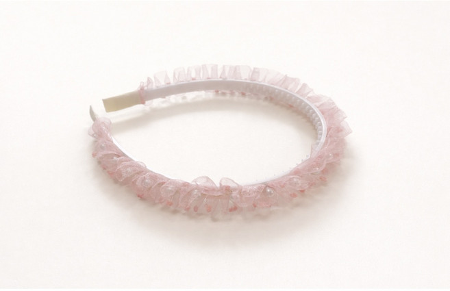 국내제작 아동 진주셔링헤어밴드 5가지컬러 진주머리띠 여아셔링머리띠 공주머리띠