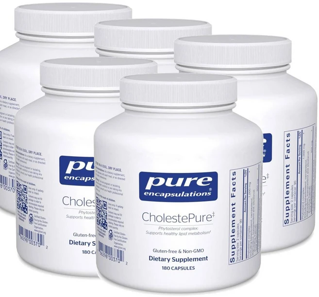 퓨어인캡슐레이션 콜레스테퓨어 식물성스테롤 캡슐 Pure Encapsulations CholestePure, 5개, 180정 - 쿠팡