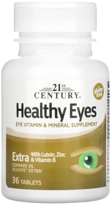 21st Century (21세기 센트리) 건강한 눈 루테인 추가 아연 및 비타민B 36정, 1개 - 쿠팡