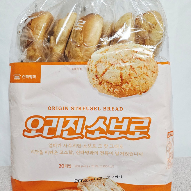 신라명과 오리진 소보로빵, 1개, 900g