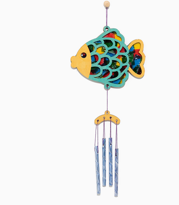 민화샵 셀로판지 놀이 여름 썬캐쳐 만들기, 1개, 물고기 SDPWD0741