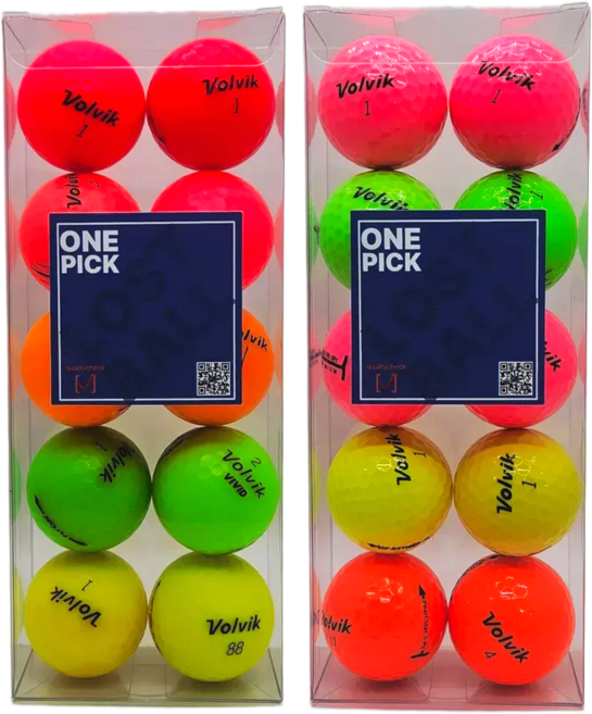 [원픽로스트볼] 재구매율1위 볼빅 컬러 로스트볼 컬러선택가능 A/A-급 골프공, 레드(빨강), 1개, 20개입
