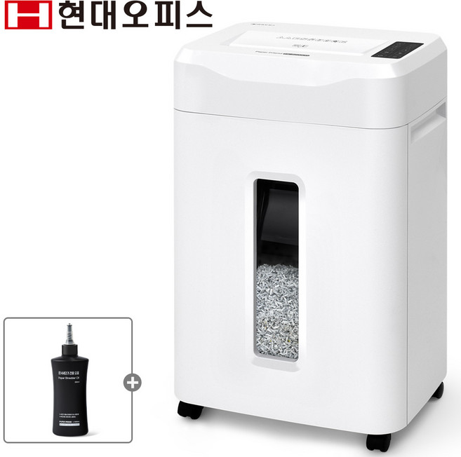 현대오피스 페이퍼프랜드 저소음 문서세단기 15매 33L PK-8200CD 자동절전 보안1등급 세절기 파쇄기