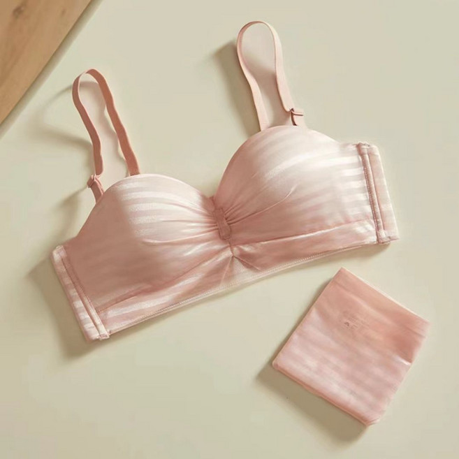 노와이어브라 심리스팬티 볼륨업 오프숄 튜브탑 브라 팬티 세트