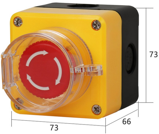 시작 및 중지 자체 복구 방수 버튼 스위치 비상 정지 산업용 휴대용 제어 상자를 나타내는 화살표 기호, 1개, 1-5