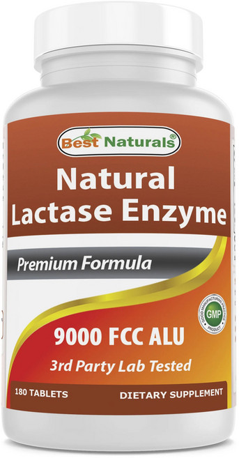 Best Naturals 乳糖酶補充片 9000FCC ALU, 1個, 180顆