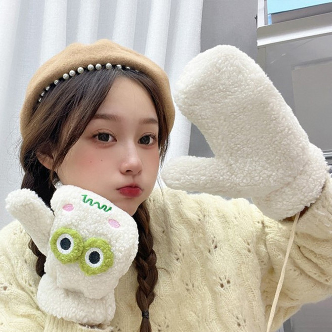 Wa365 개구리 장갑 벙어리 기모 겨울 방한장갑 귀여운 캐릭터 장갑