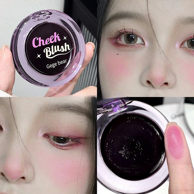 JY CHUAN 투명 크리스탈 블러셔 크림 - 워터리 텍스처 자연혈색감 청순 분위기
