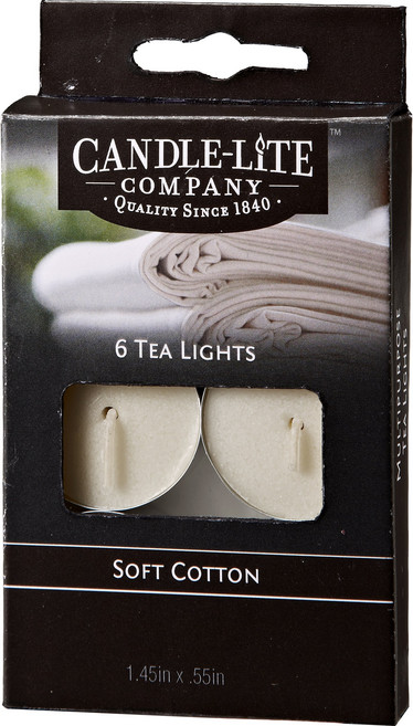 캔들라이트 티라이트 향초, 6개, 68g, 소프트 코튼