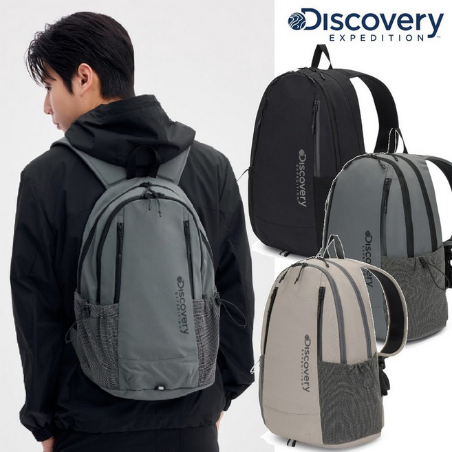 디스커버리 공용 리프레임 라운드 백팩 가방 DXBK1115N 307327, 블랙
