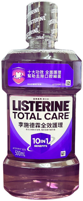 LISTERINE 李施德霖 全效護理漱口水 10IN1 BENEFITS, 2個, 500ml