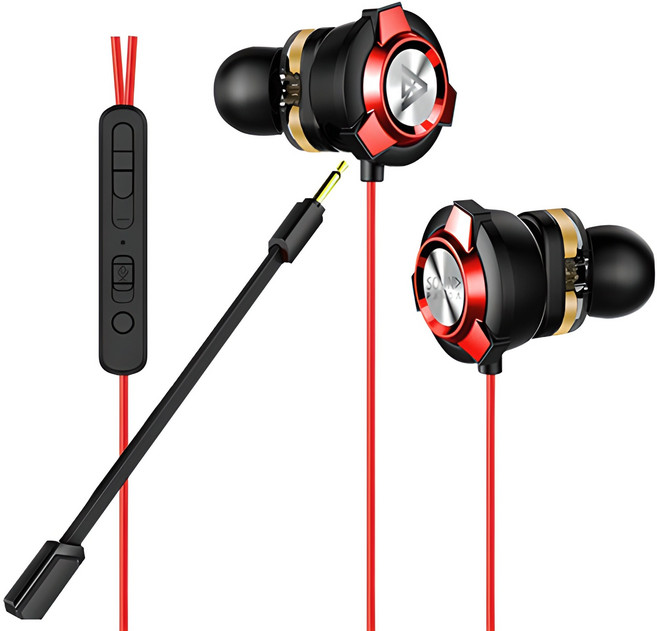 사운드판다 게이밍 유선이어폰, SPE-G9, 레드