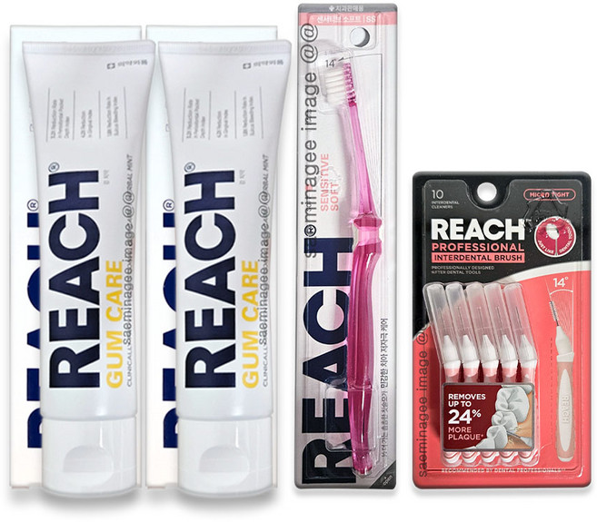 리치 검케어 잇몸 전문 치약 140g x2개 +센서티브 소프트 칫솔 x1개 + 치간칫솔 10입(MICRO TIGHT) x1개, 없음, 1개, 없음