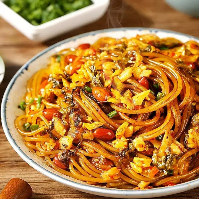 남창식 미식 간편 비빔 국수 세트 매콤한 중국 전통 간편식, 5봉 (204g x 5봉), 1개