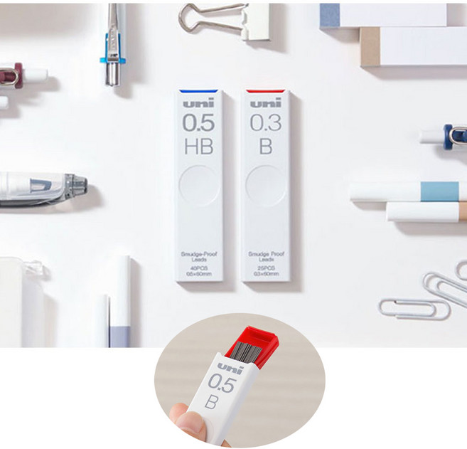 미쯔비시 유니 나노다이아 샤프심, 0.5mm 2B, 0.5mm 2B