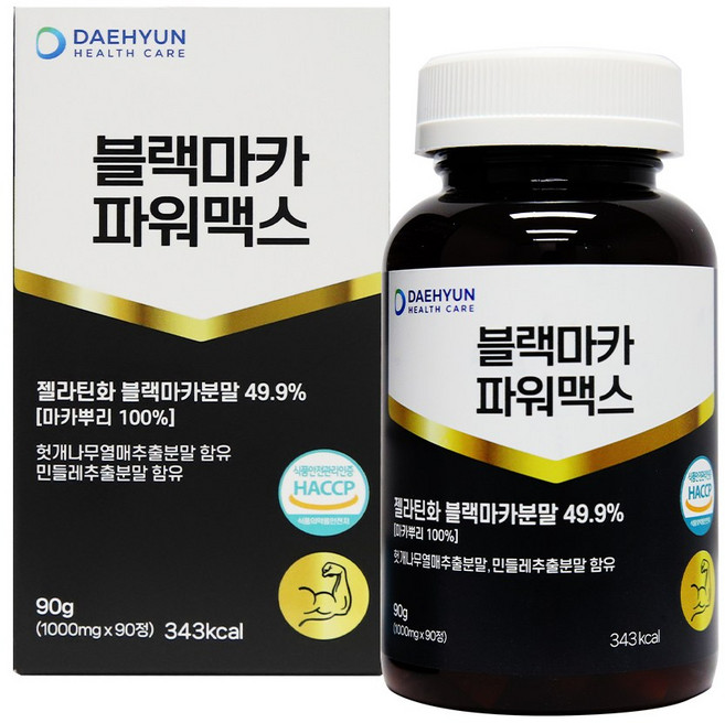 대현헬스케어 파워맥스 블랙마카 1000mg, 4개, 90정