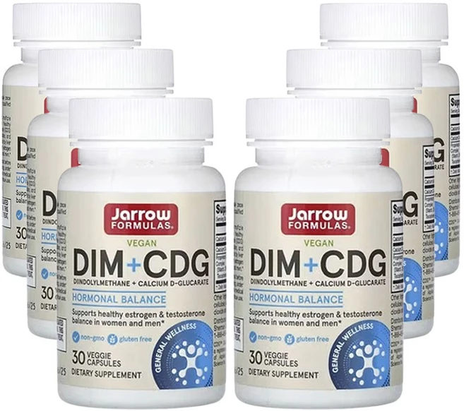 자로우포물러스 DIM + CDG 강화된 해독 포뮬라 베지 캡슐 30정, 6개 - 쿠팡