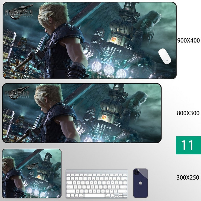 파이널판타지7 마우스패드 장패드 클라우드 피파 에어리스 27종, 3mm, 800X300mm, K, 1개