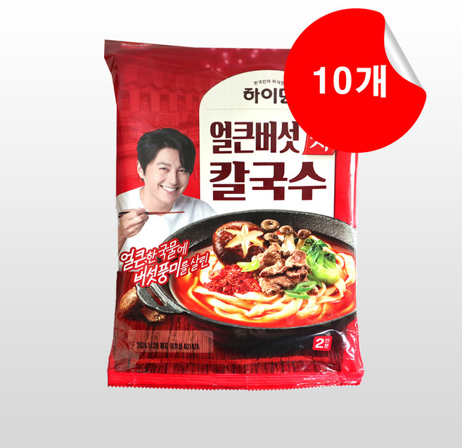 삼립 얼큰버섯 칼국수 364g, 10개