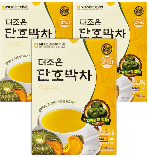 더조은 단호박차 식사대용 선식 스틱, 3개, 36개입, 18g