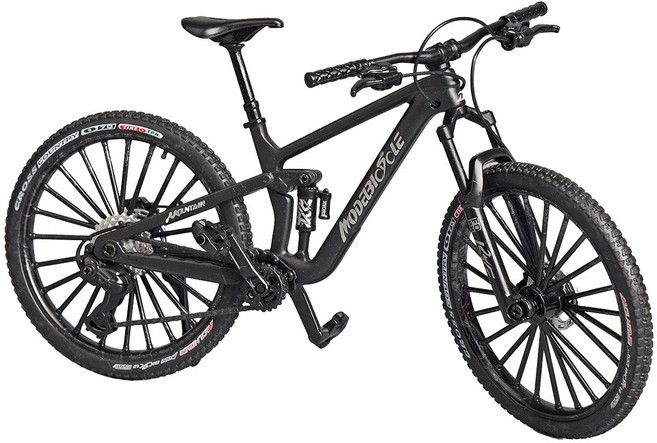 링비츠 자전거 모형 미니어처 다이캐스트 인테리어 장식품 BM08, 풀 서스펜션 MTB-블랙