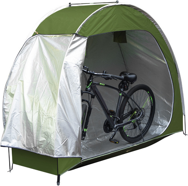 자전거 바이크 보관함 캠핑 다용도 용품보관 휴대용 텐트, 그린, 1개