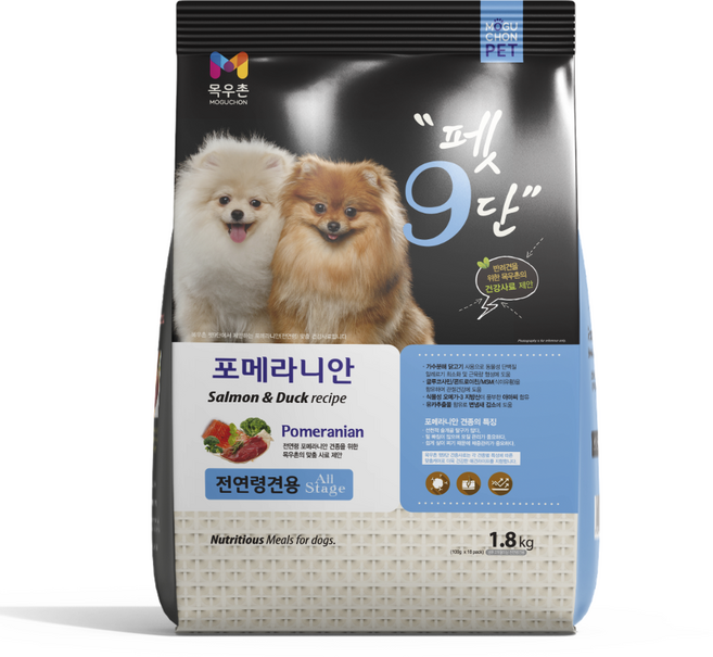 목우촌펫 강아지 펫9단 기능성 사료, 포메라니안, 1.8kg, 1개