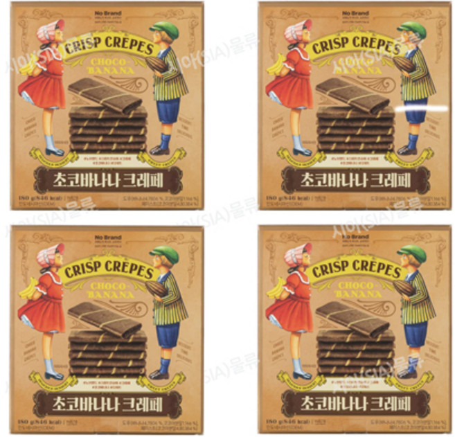 노브랜드 초코바나나 크레페 CRISP CREPES CHOCO BANANA 360g (180g x 2box), 180g, 2개