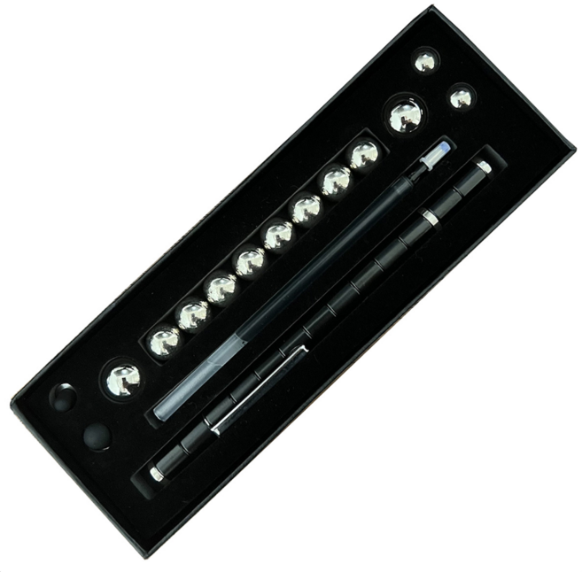 마그네틱 자석 볼펜 세트, 블랙, 1개