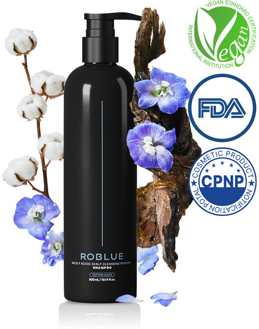로블루 여성 샴푸 1 위 향기좋은샴푸 비듬 단백질 대용량 샴푸 두피케어 향수 향기 퍼퓸 약산성샴푸 클린코튼, 300ml, 1개