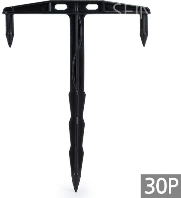 세인화분 T자 고정핀 30P - 텃밭 비닐 고정 핀 클립 원예 부직포 멀칭 매트 텐트 야외 도구 가든 주말 농장 농작물, 30개