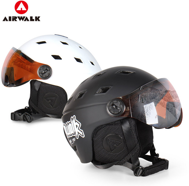 에어워크 휘슬러 고글 스노우 헬멧 귀마개 스키 보드 사이즈조절 아동 성인, 단품, 1개
