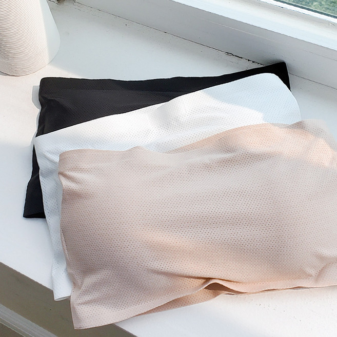 [캡 탈부착가능/오프솔더가능]매쉬 심리스 튜브탑/비치웨어/여름나시/여름휴가/골지브라/브라탑/튜브탑/스포츠브라