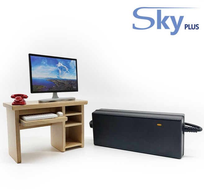 대한민국 SKYPLUS 어댑터 [전원코드포함] 큐닉스 QX320QHD 모니터 12V 호환, 블랙, 1개