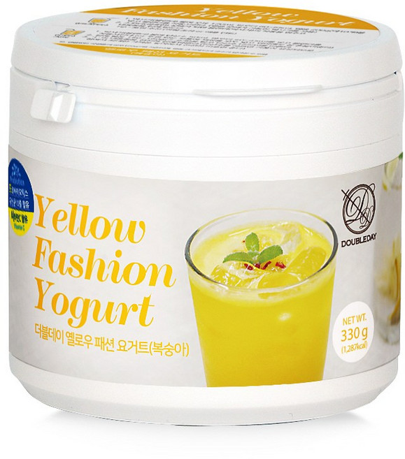 [더블데이] 옐로우 패션 복숭아 요거트 파우더 홈카페 330G / 요거트 스무디 베이스 믹스, 330g(홈카페)