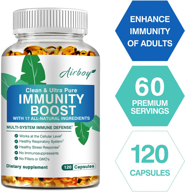 면역력 강화 - 에키네시아 비타민 C - 천연 에너지 신진대사 지원, 2개, 120정