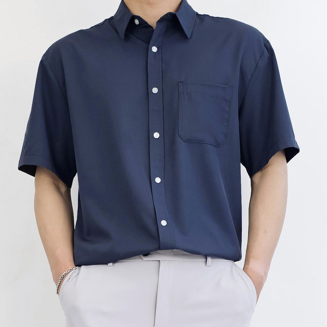 디알엠 1+1 남자 여름 반팔셔츠 오버핏 남방