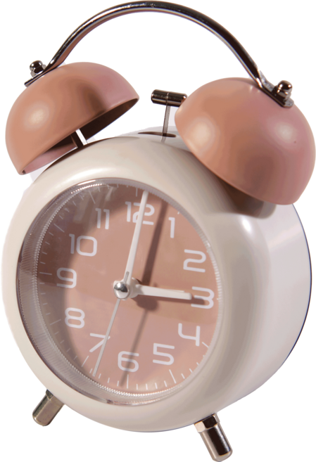 셀리빙 무소음 레트로 탁상시계 10cm, 핑크