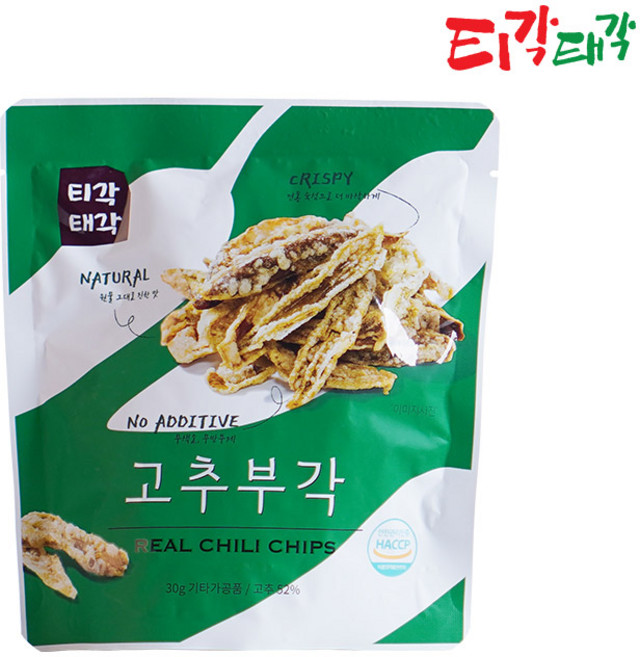 [티각태각] 속초 중앙시장 명물 티각태각 고추부각 30g, 1개