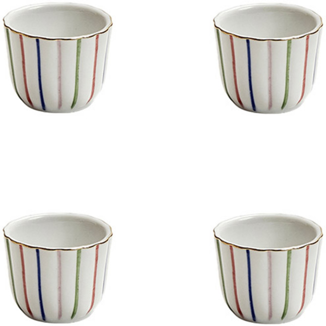 본인 일본풍 도자기 연태 고량주 사케 배갈 이자카야 술잔 15ml, 4개