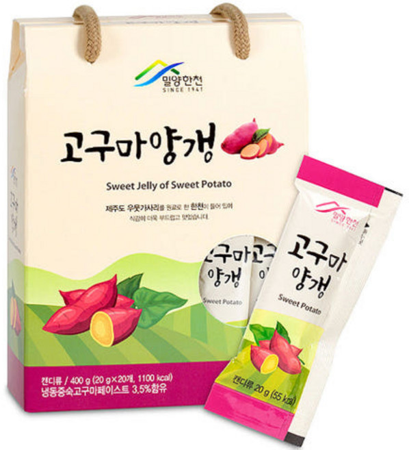 밀양한천 고구마양갱, 400g, 10개