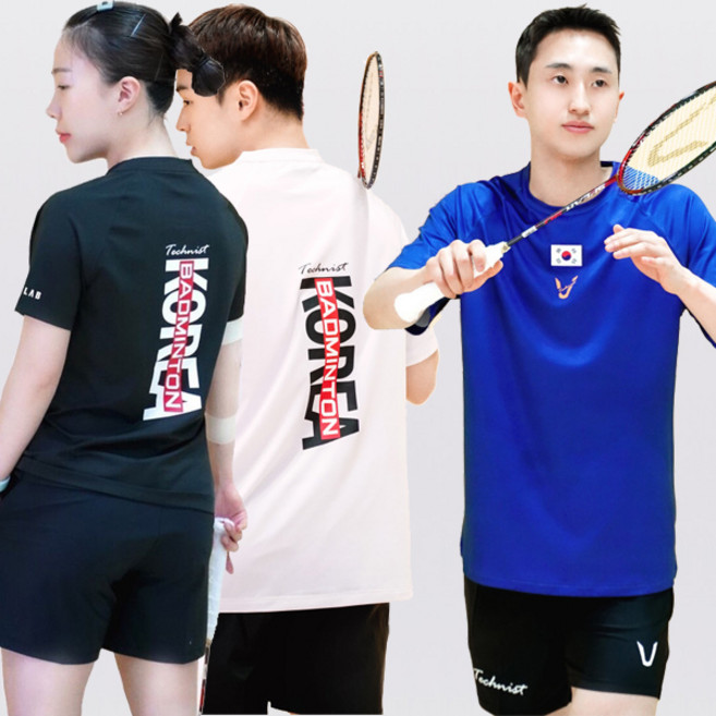 테크니스트 티셔츠 배드민턴 반팔 상의 남성 여성 기획티 TCNST094