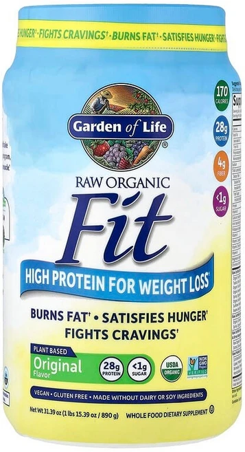 Garden of Life 로 오가닉 핏 체중 감량용 고단백 오리지널 맛 890g(1lb/15.39oz) GOL-12040, 1개 - 쿠팡