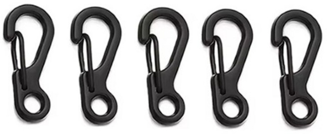 초미니 카라비너 25mm 5개입 / 미니 비너고리, 1세트, 블랙
