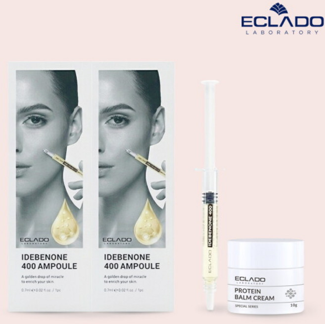[에끌라두] [탄력광채2종키트] 이데베논400 앰플샷 0.7ml 2개+밤크림 10g, 2개