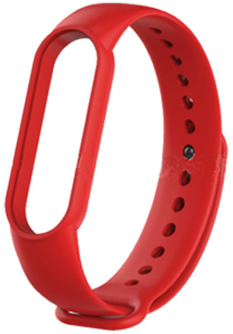 스토리링크 샤오미 Mi Band 5 6 7 스트랩 액정 보호필름, 미밴드5/6/7 실리콘 스트랩_레드, 1개