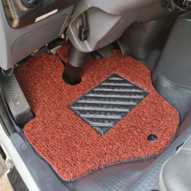포터2 봉고3 코일매트 발매트 차량용 바닥 발판 깔판, 운전석만, 레드, 봉고 3 1톤