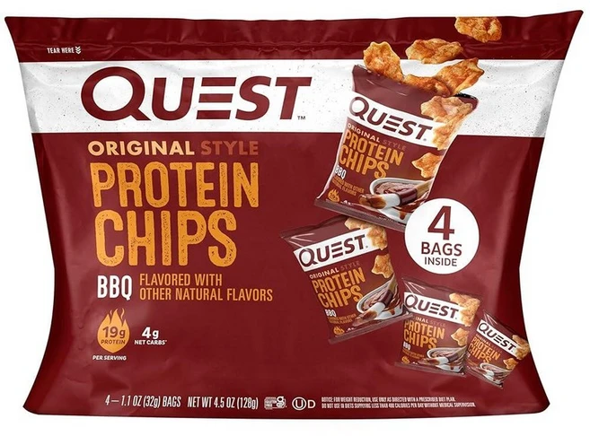 퀘스트 오리지널 스타일 프로틴칩 체다 앤 사워크림 32g 12팩 - 쿠팡