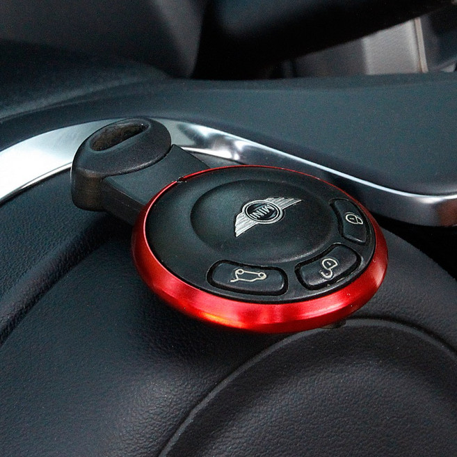 미니 쿠퍼 컨트리맨 클럽맨 R60 R57 키케이스 메탈링 호환 용품, 블랙